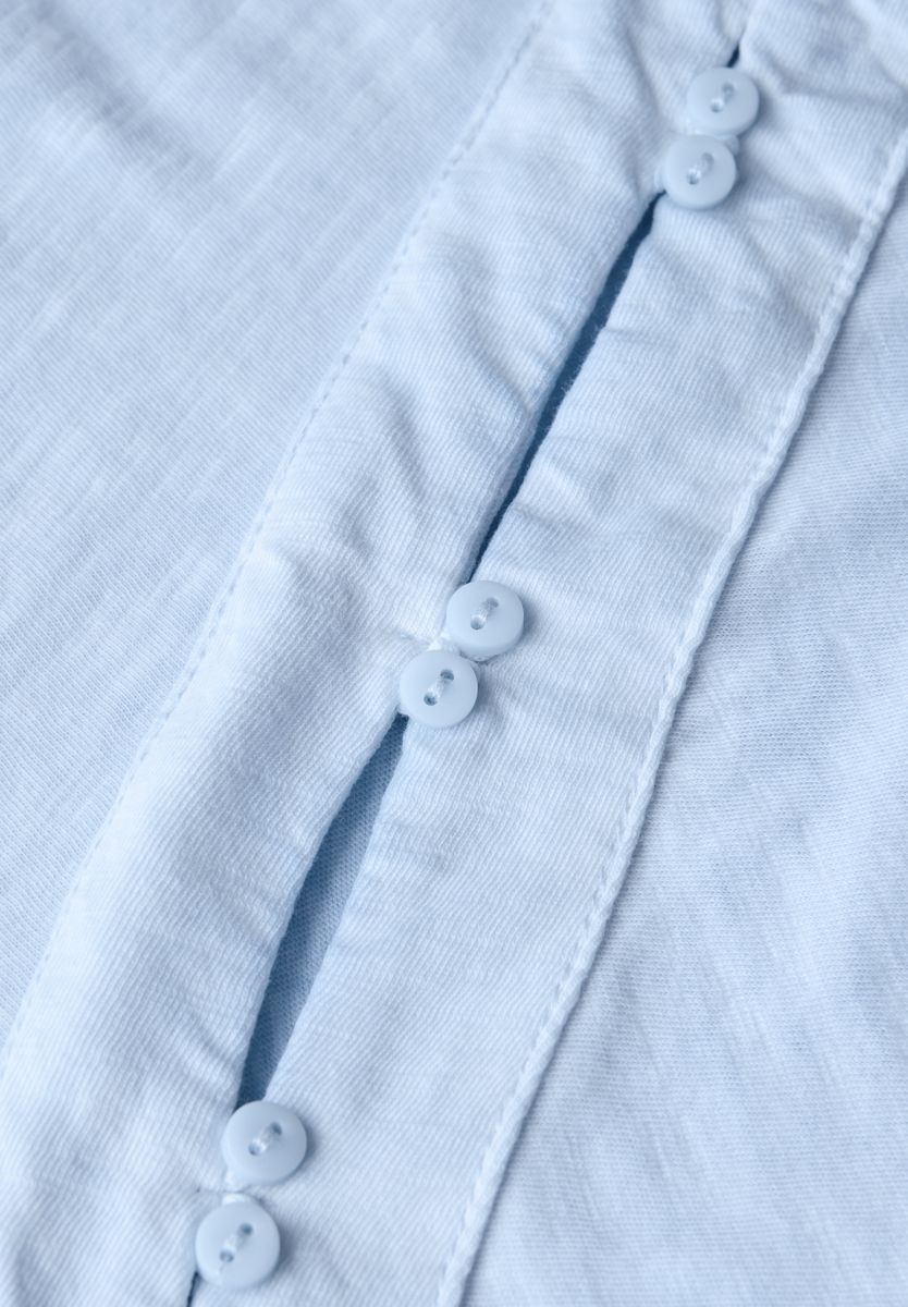 T-Shirt mit Knopfdetail