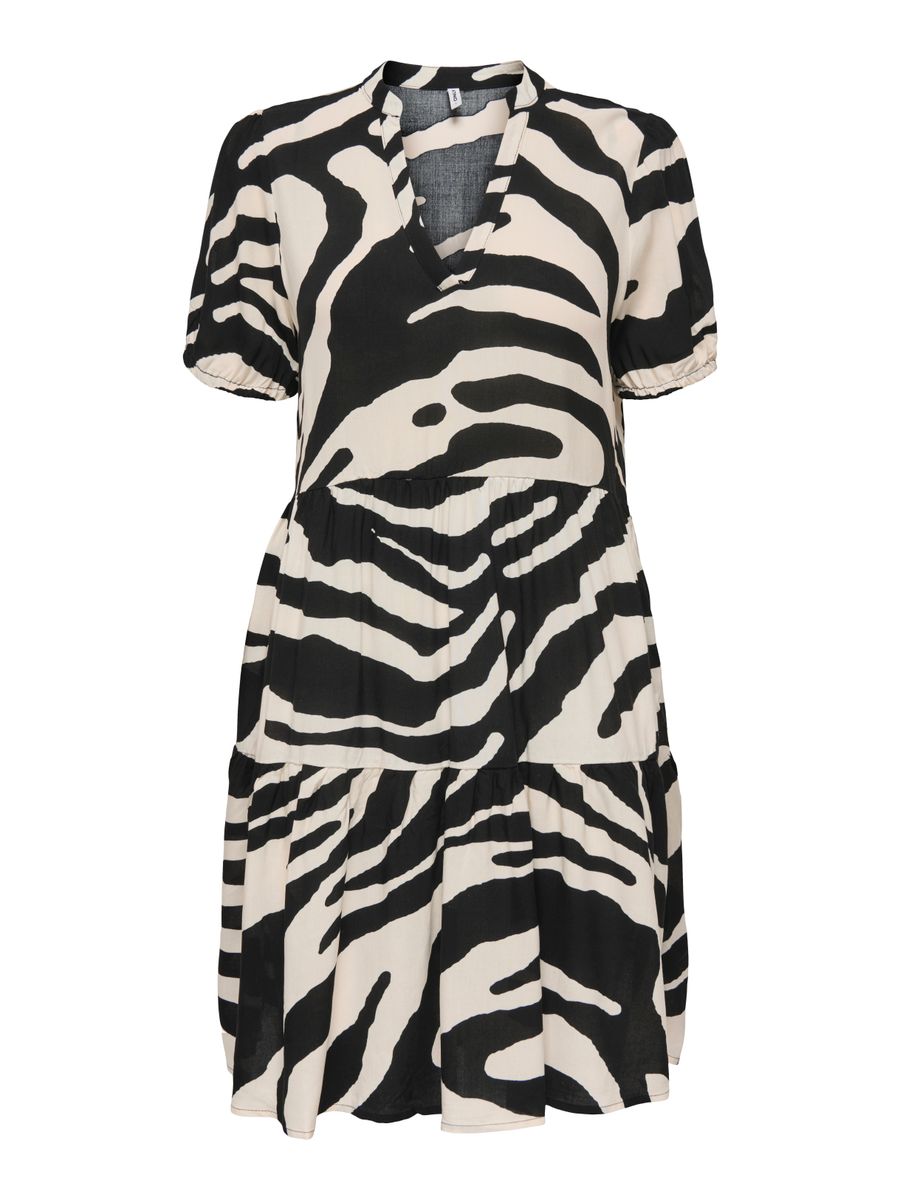 ONLNOVA LIFE VIS S/S THEA DRESS WVN