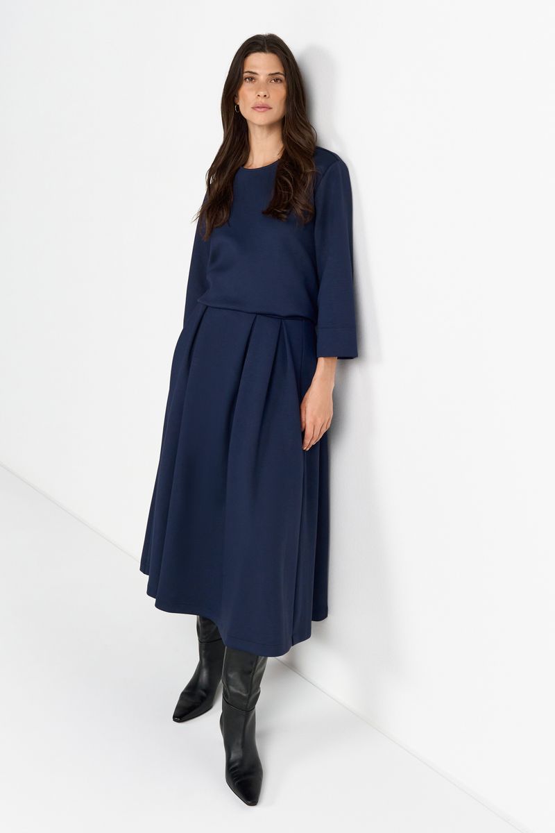 Midi Scuba Skirt