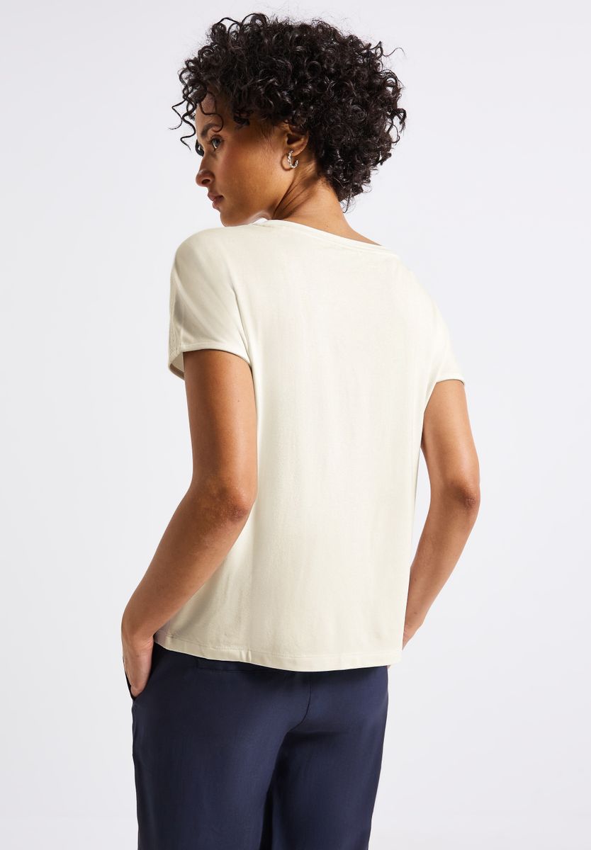 Jersey-Shirt mit Mesh-Detail