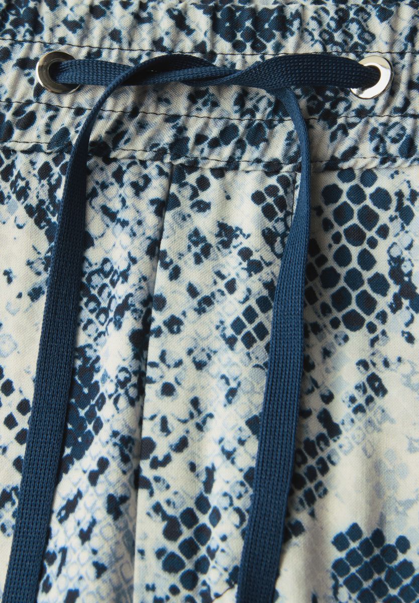 Snake Print Wide Leg Hose