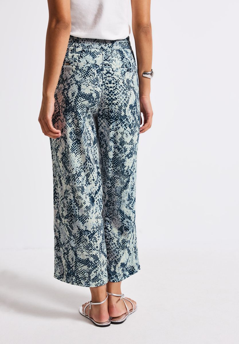 Snake Print Wide Leg Hose