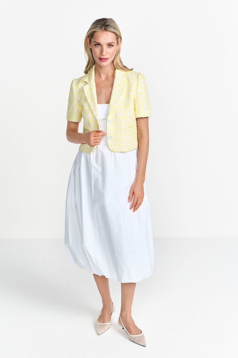 Short leeved boucle blazer