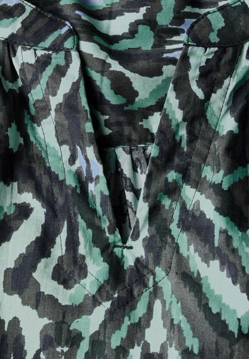 Bedruckte Baumwollbluse