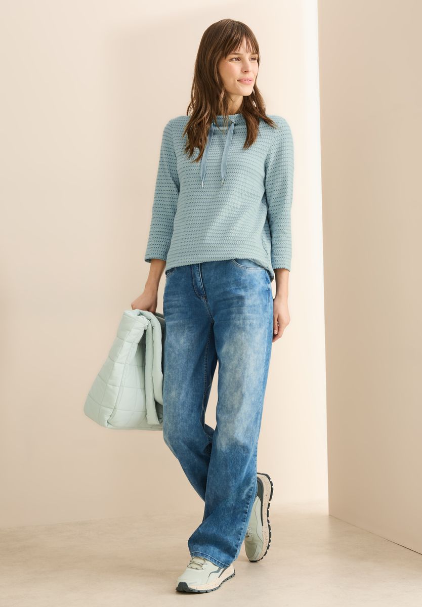 Two-Tone Strukturshirt