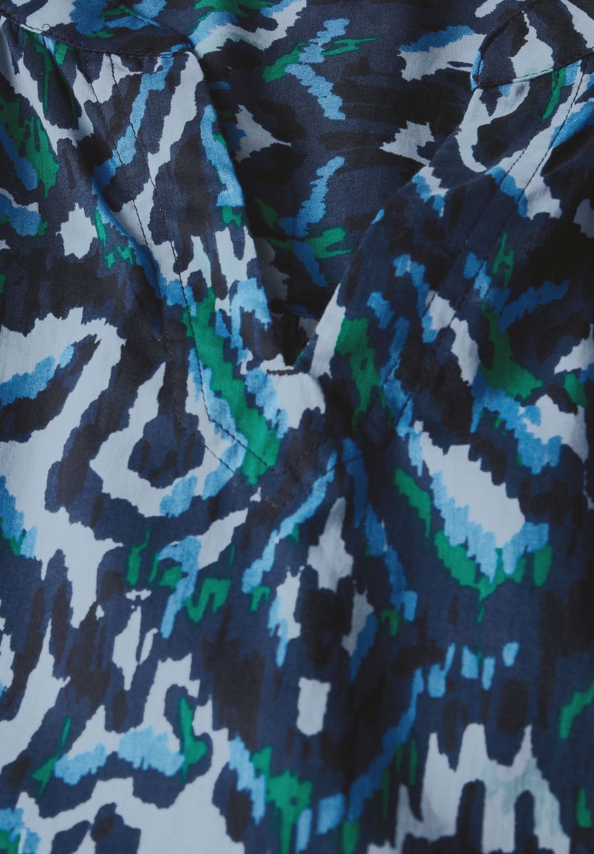 Bedruckte Baumwollbluse