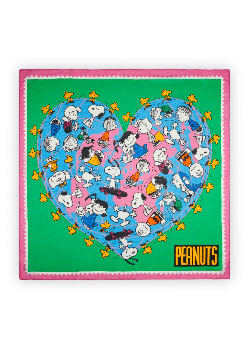 Peanuts Tuch aus recyceltem Polyester mit Herz-Motiv