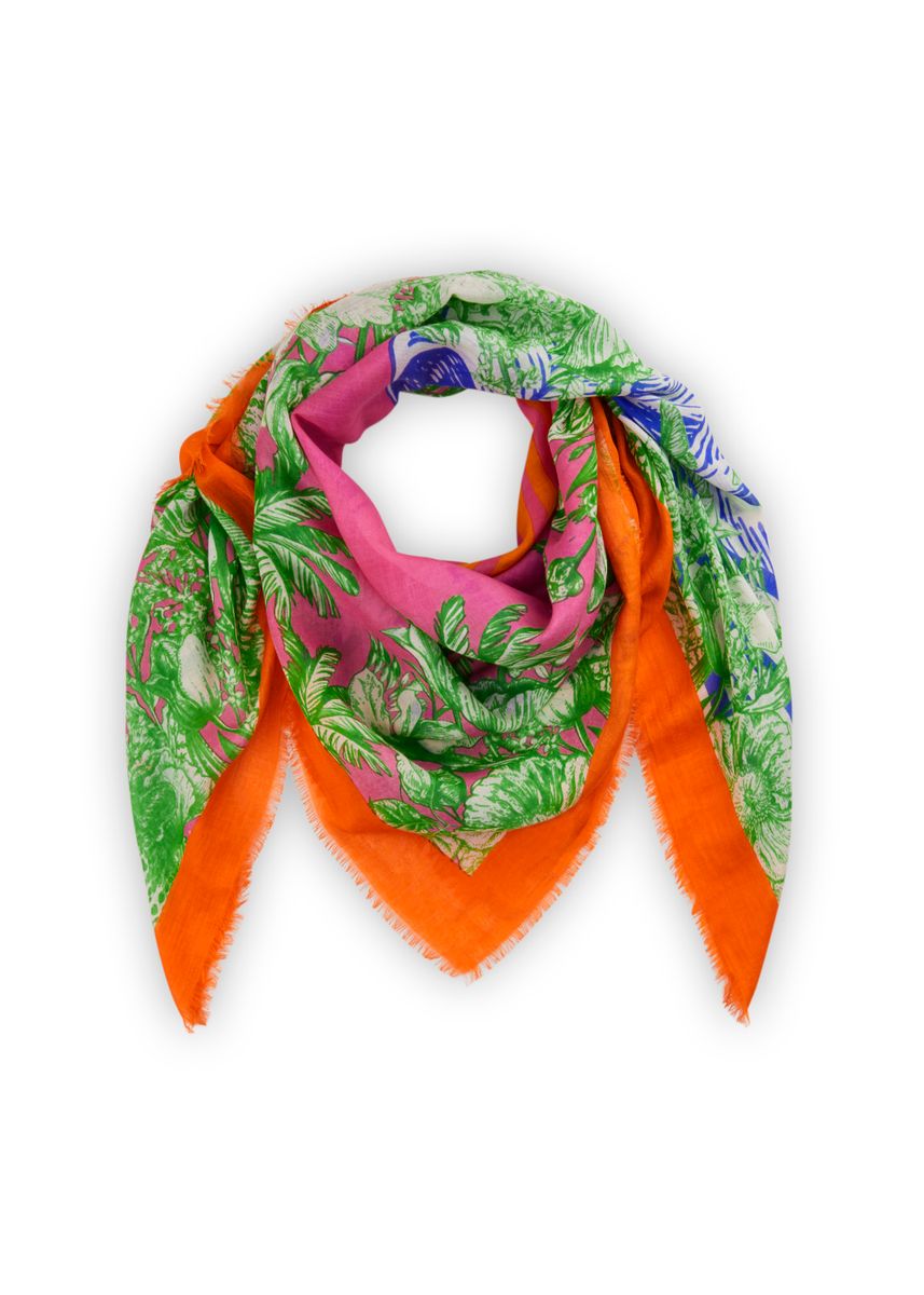 gedrucktes Tuch aus softer Modal-Baumwoll-Mischung mit Dschungel-Druck