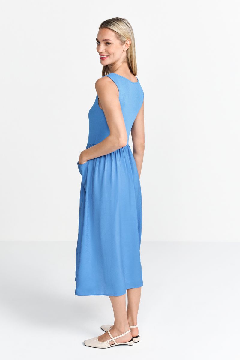 MatMix Dress with Volant Sleeves
