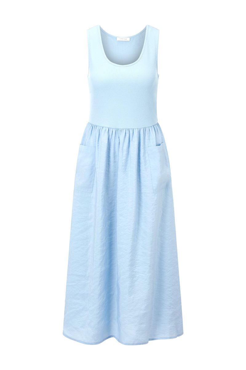 MatMix Dress with Volant Sleeves