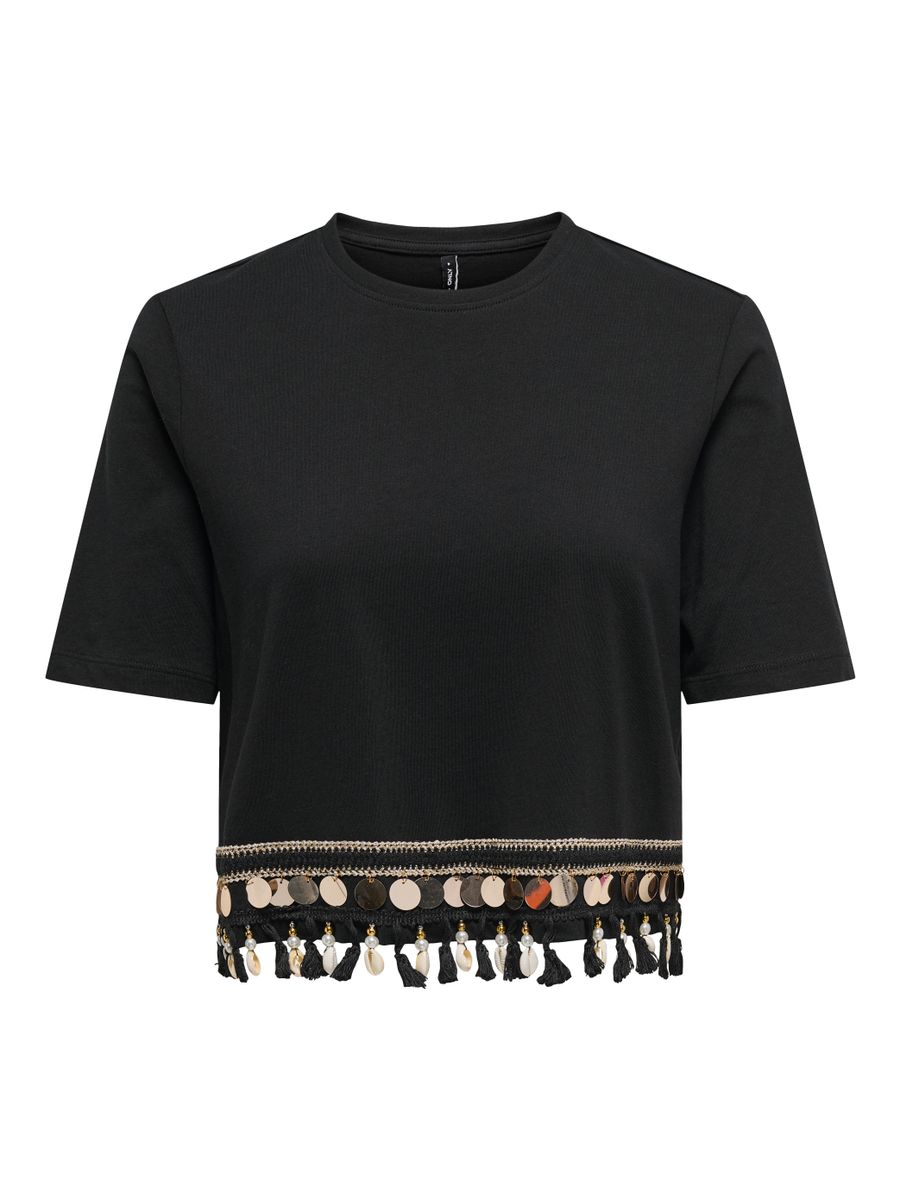ONLFILIPPA LIFE S/S TASSEL TOP JRS