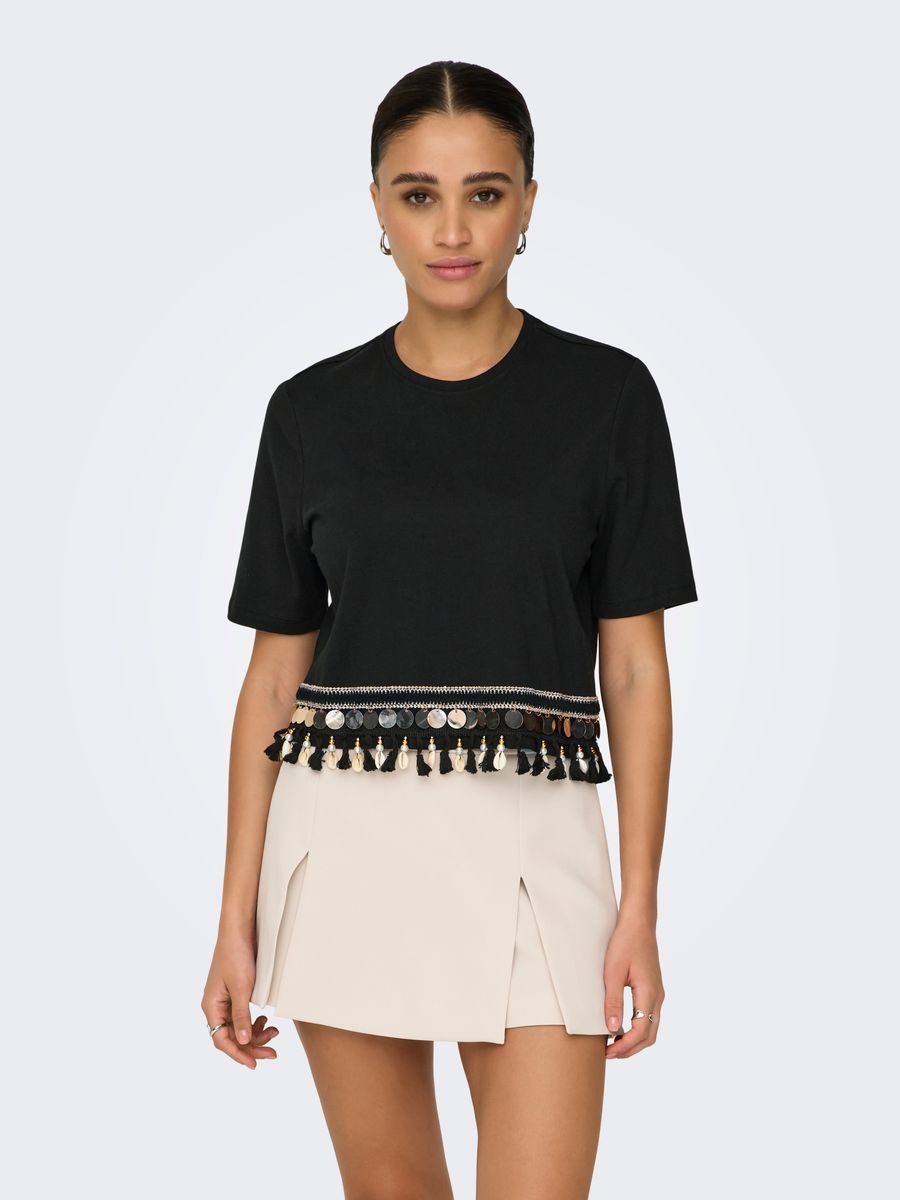 ONLFILIPPA LIFE S/S TASSEL TOP JRS