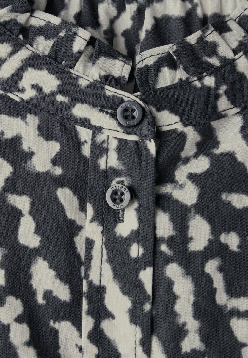 Print-Bluse mit Rüschen