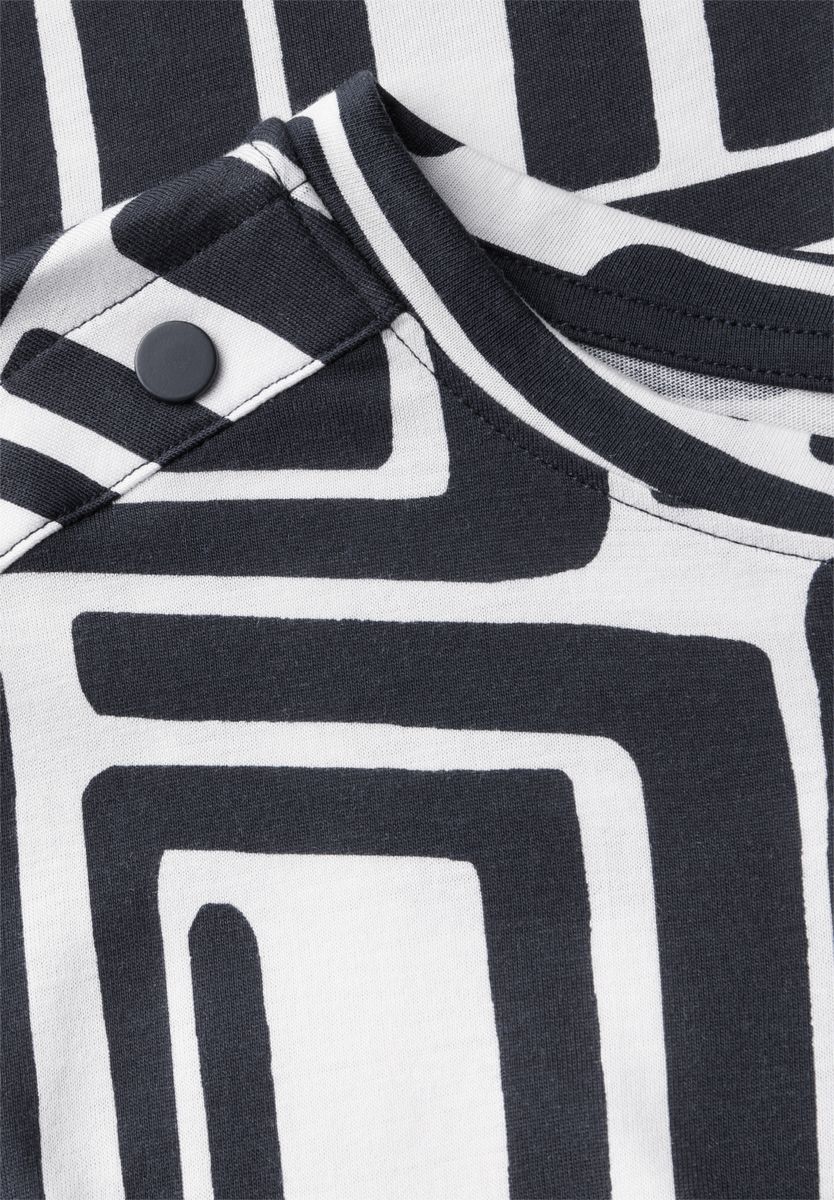 Print-Shirt mit Knopfdetail