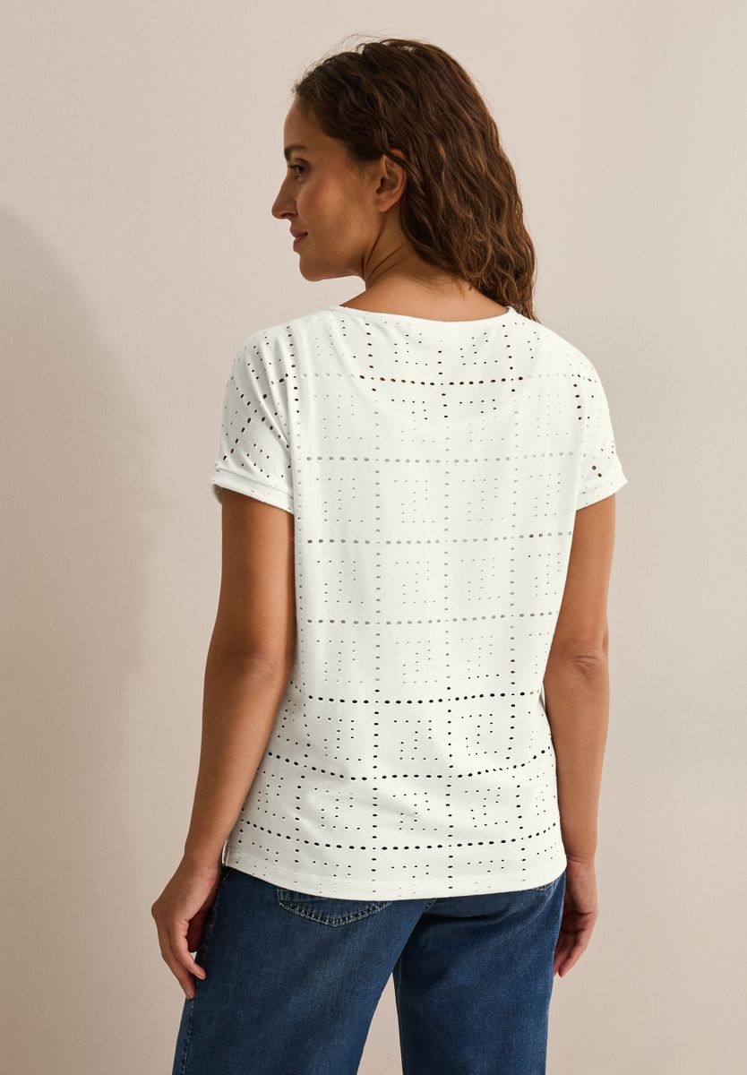 T-Shirt mit Lochmuster