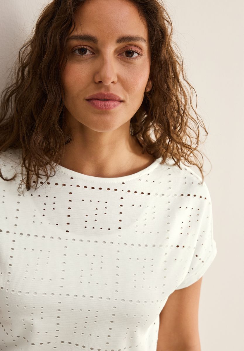T-Shirt mit Lochmuster