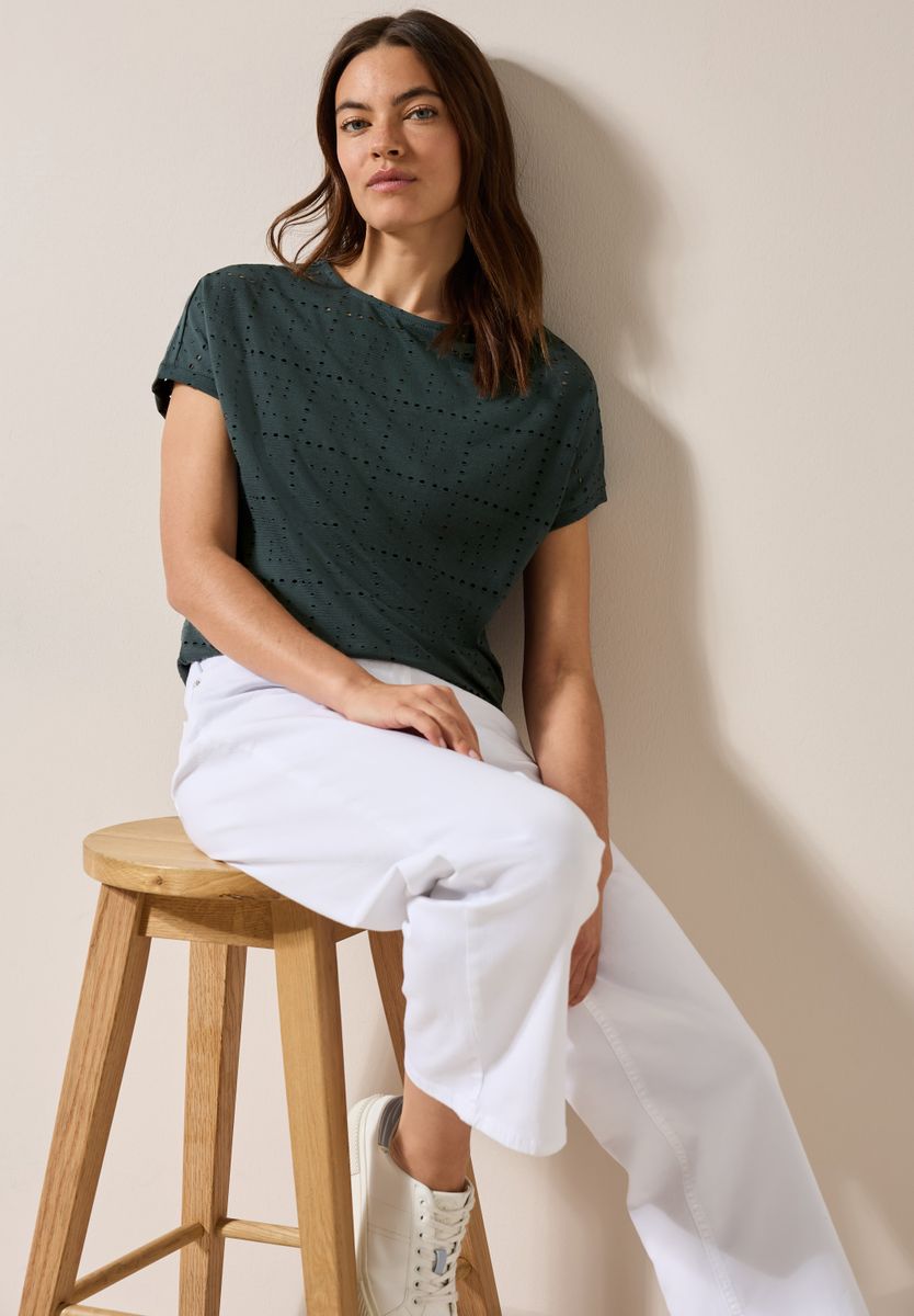 T-Shirt mit Lochmuster