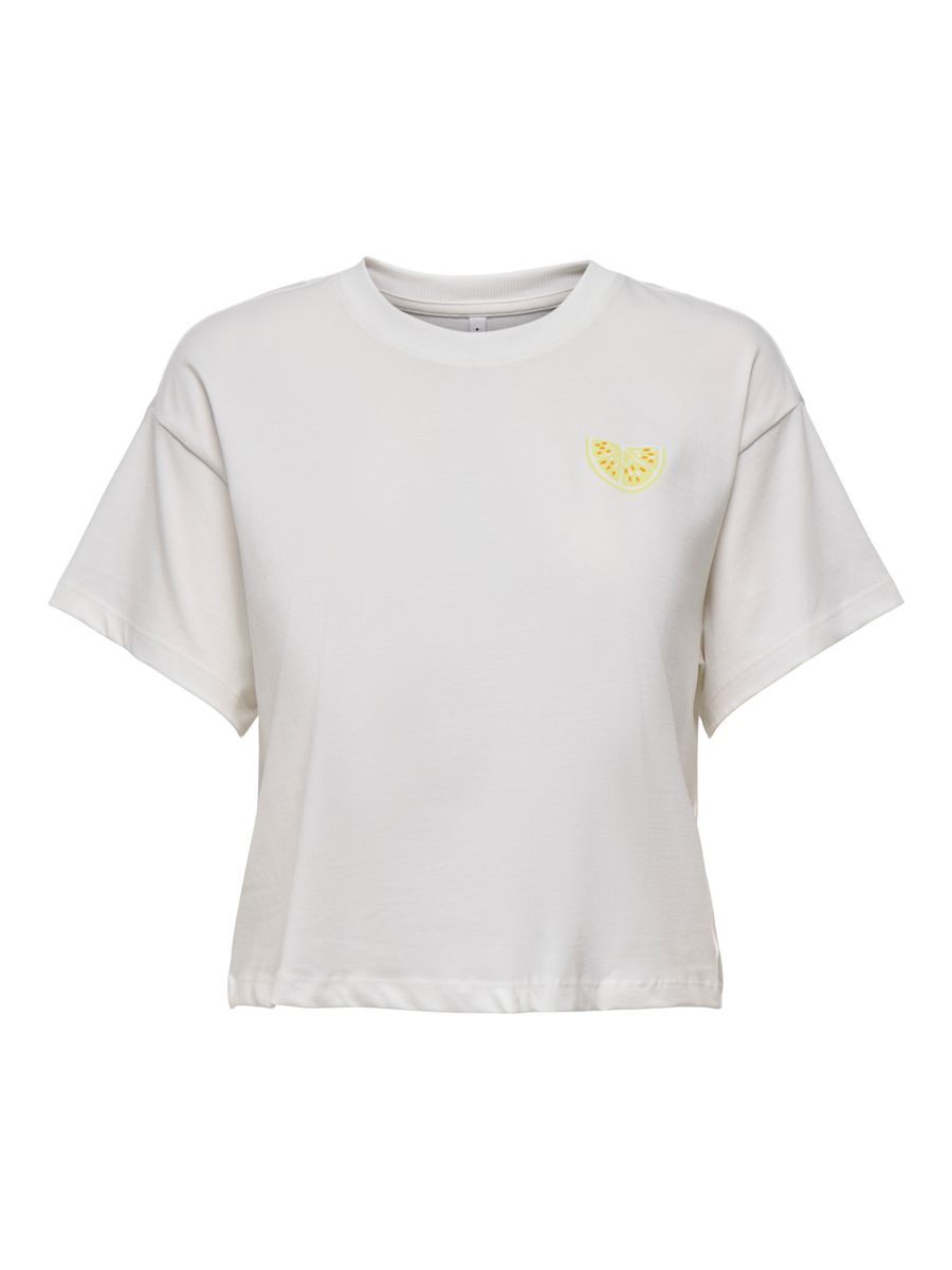 ONLANNBEL LIFE S/S BOXY CROP TEE CS JRS