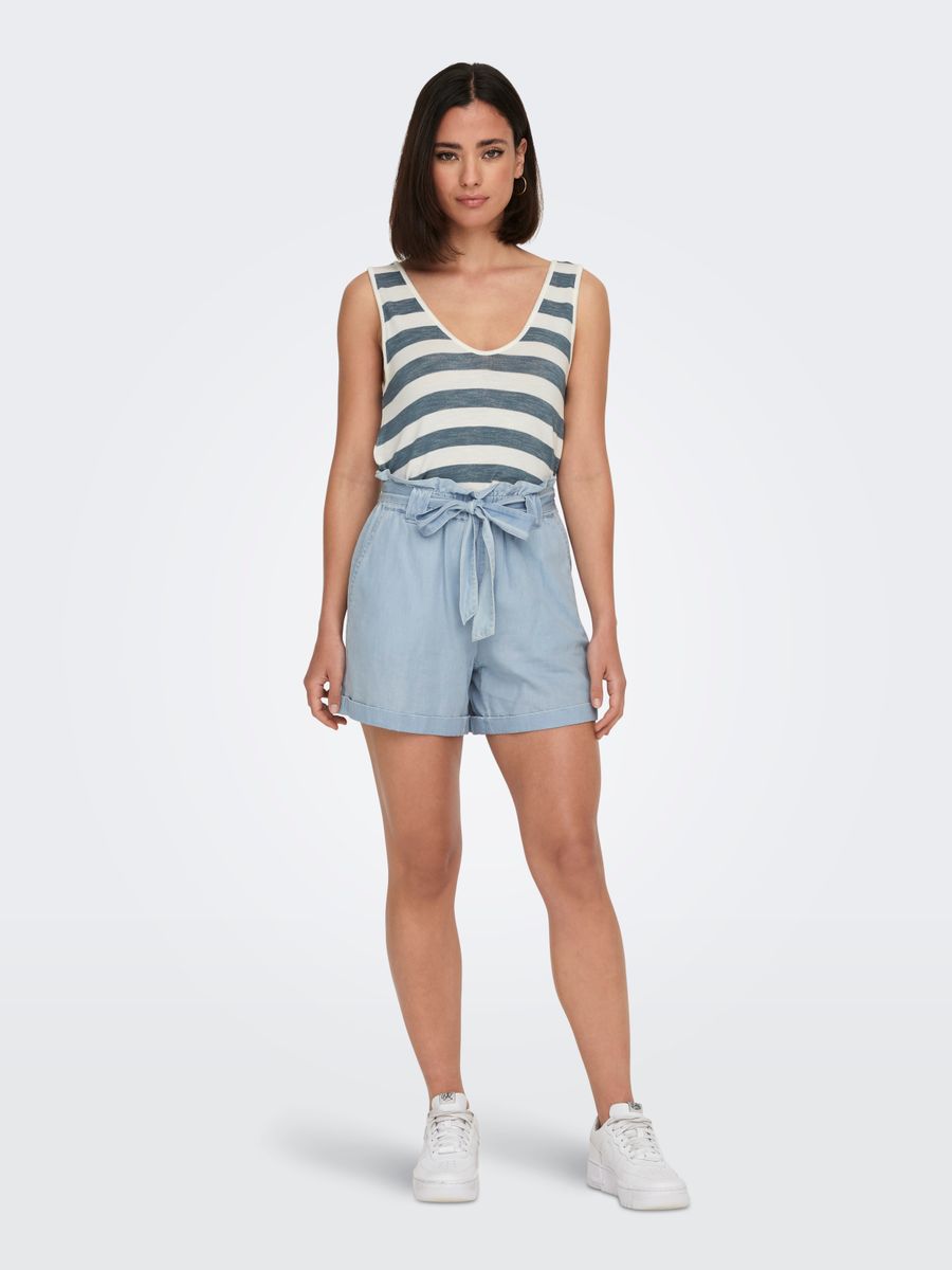 ONLBEA SMILLA HW PB LOOSE DNM SHORTS