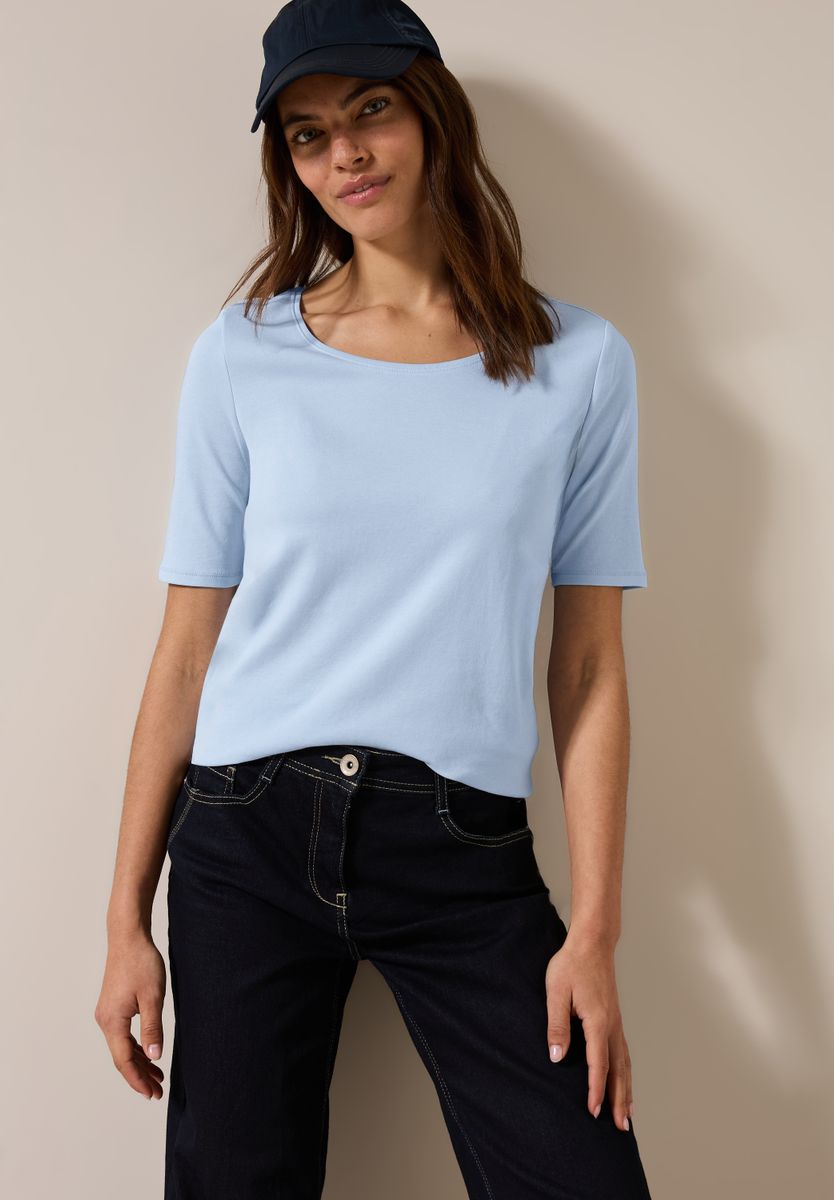T-Shirt in Unifarbe