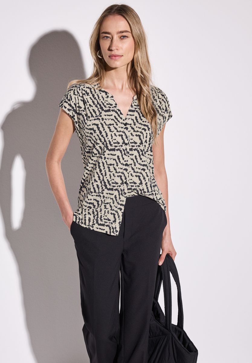 Shirt im Blusen-Look