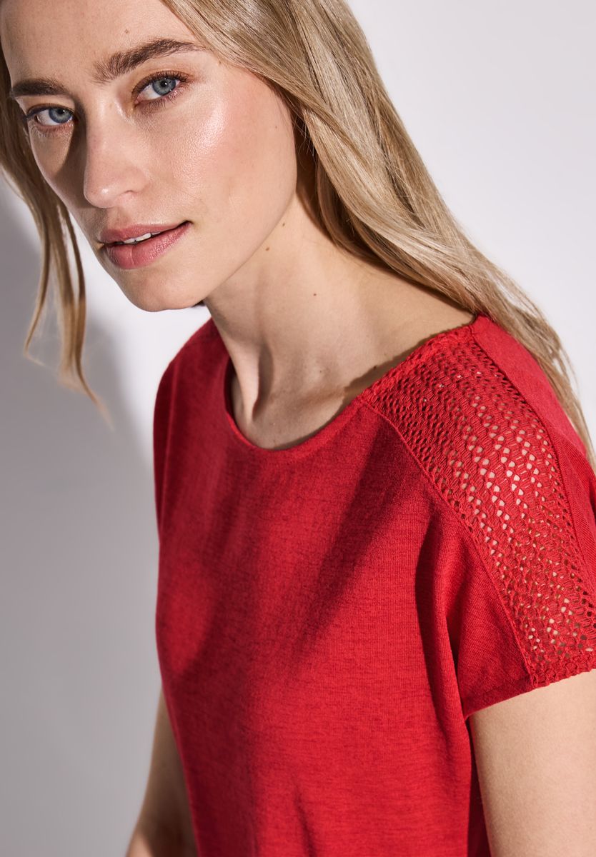Shirt mit Spitzendetail