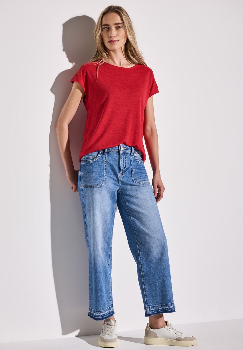 Shirt mit Spitzendetail