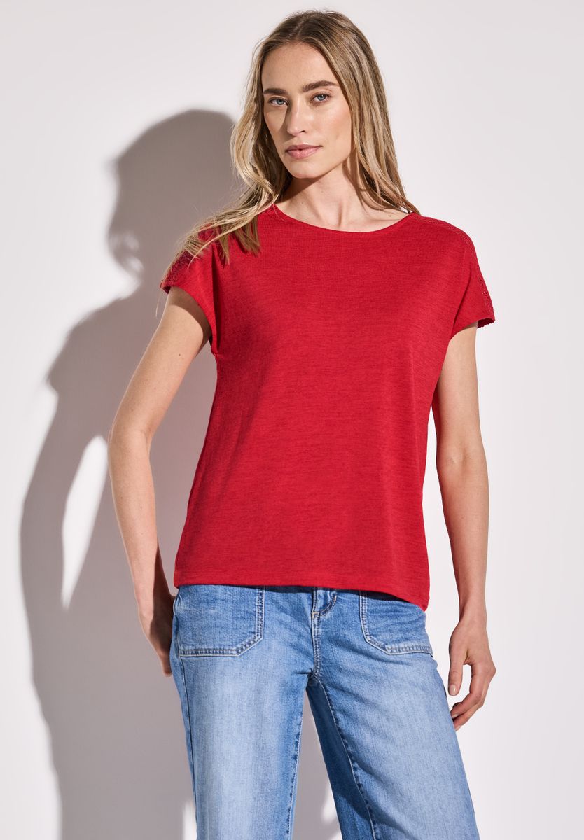 Shirt mit Spitzendetail