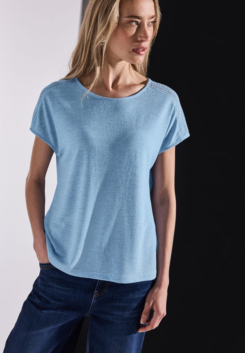 Shirt mit Spitzendetail