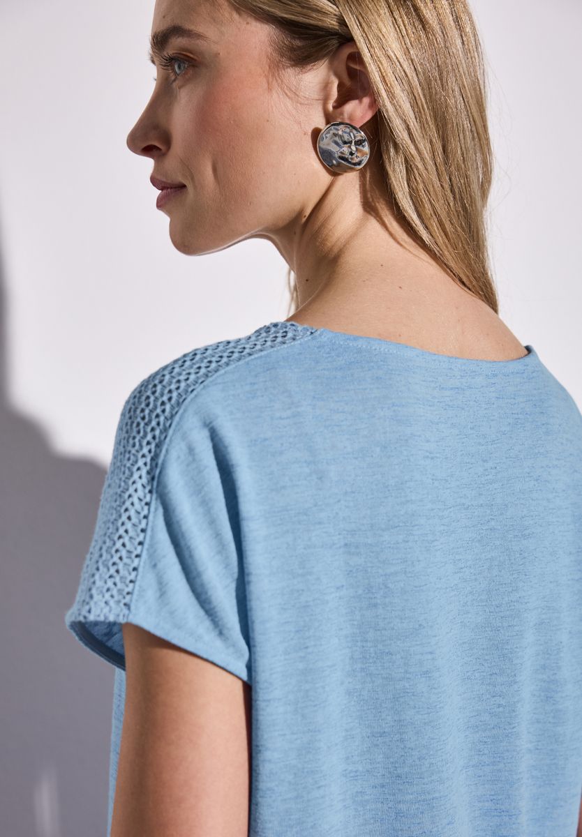 Shirt mit Spitzendetail