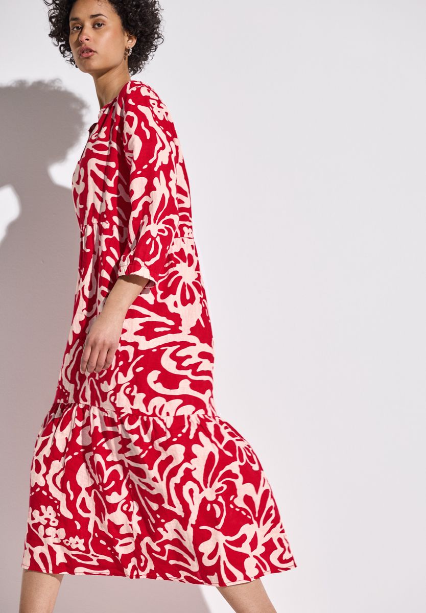 Leinenkleid mit Print