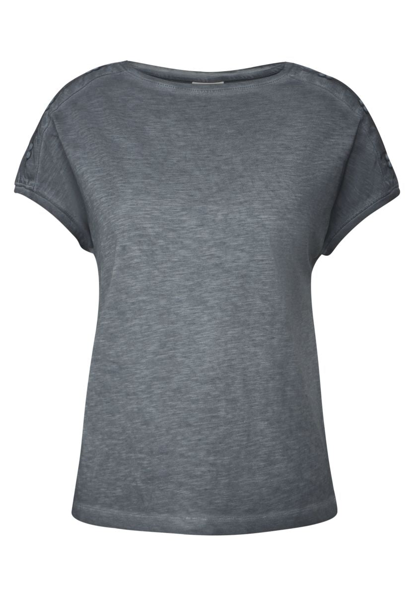T-Shirt mit Knopfdetail