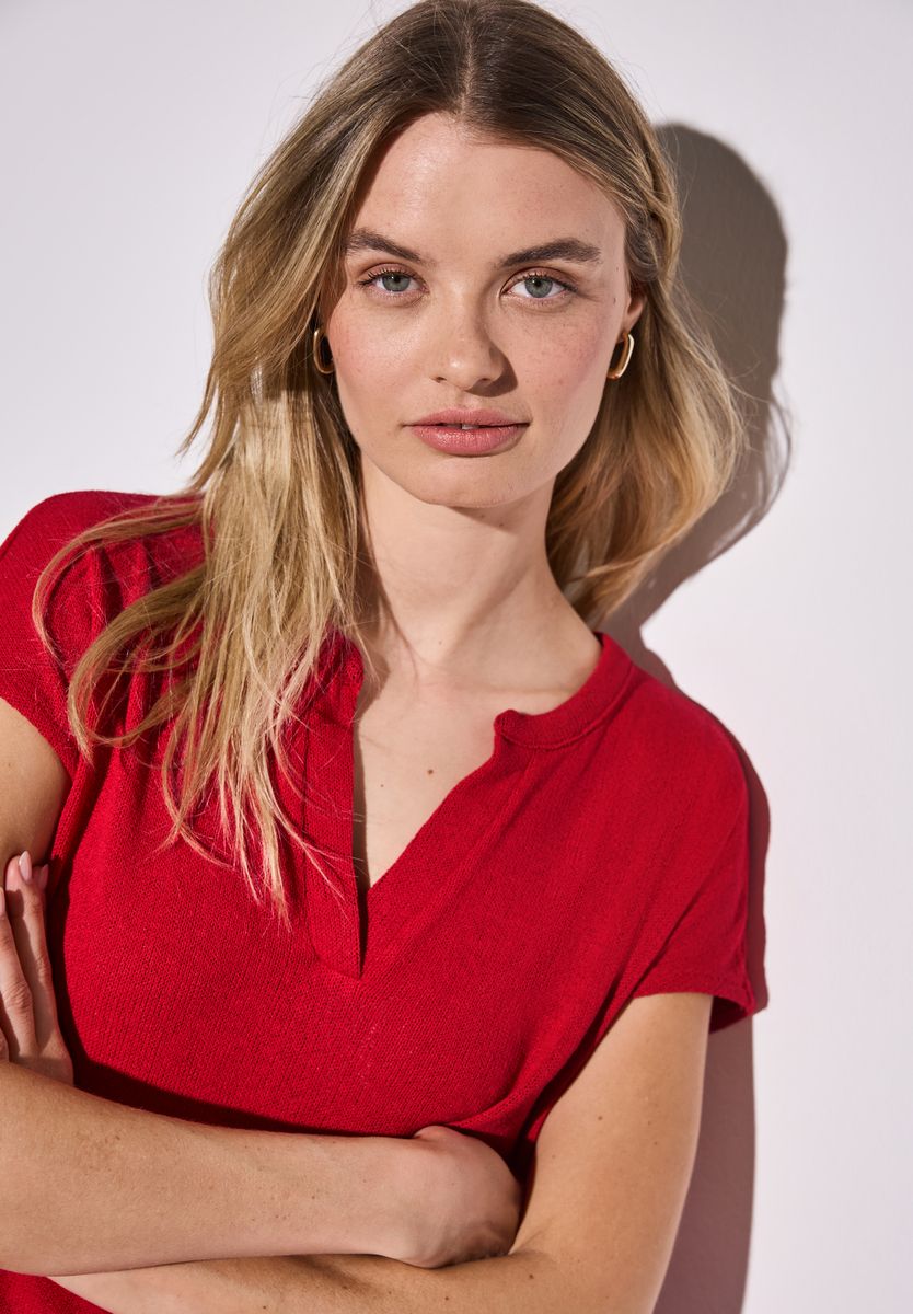 Strick-Look Shirt