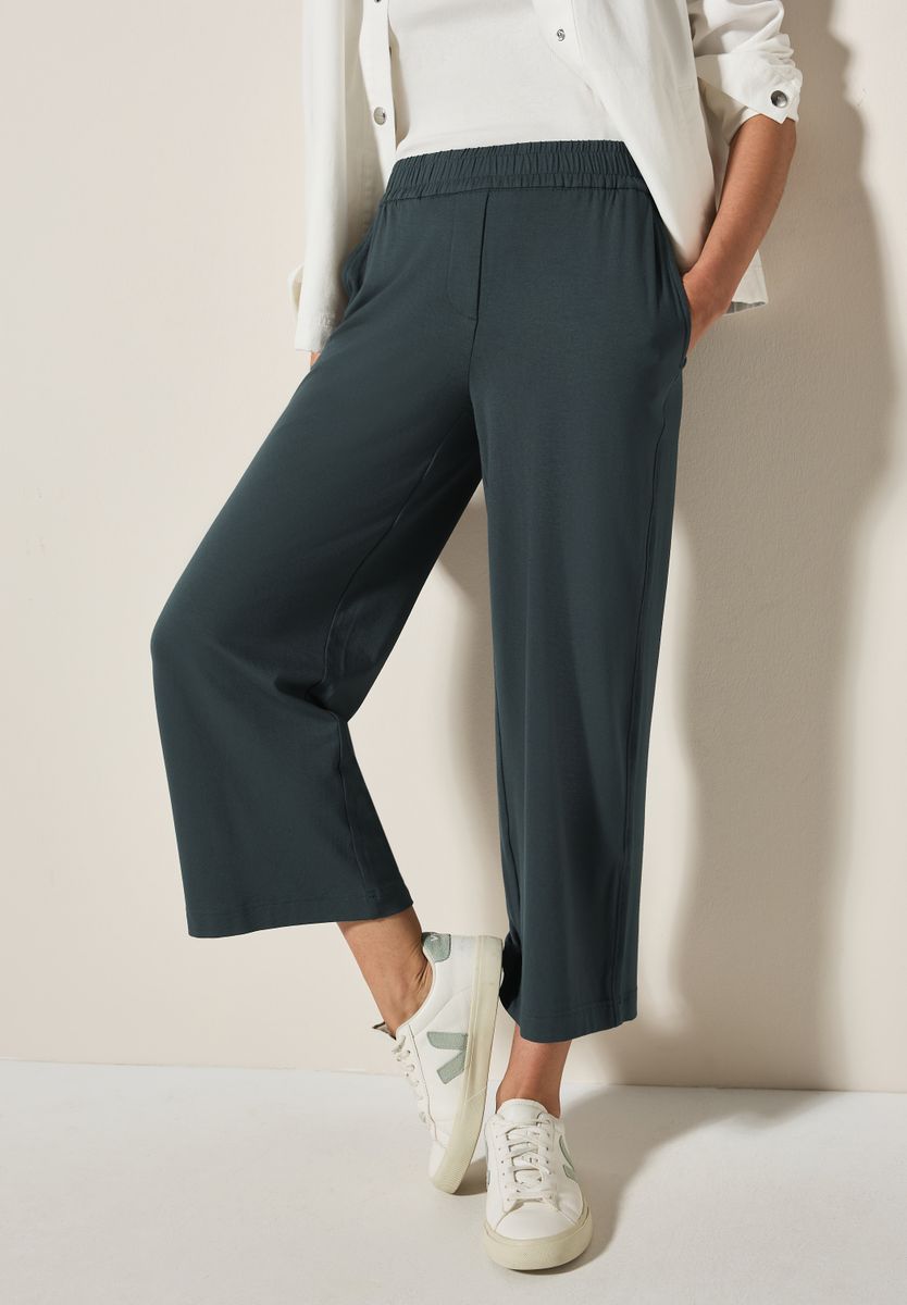Wide Leg Jersey-Hose