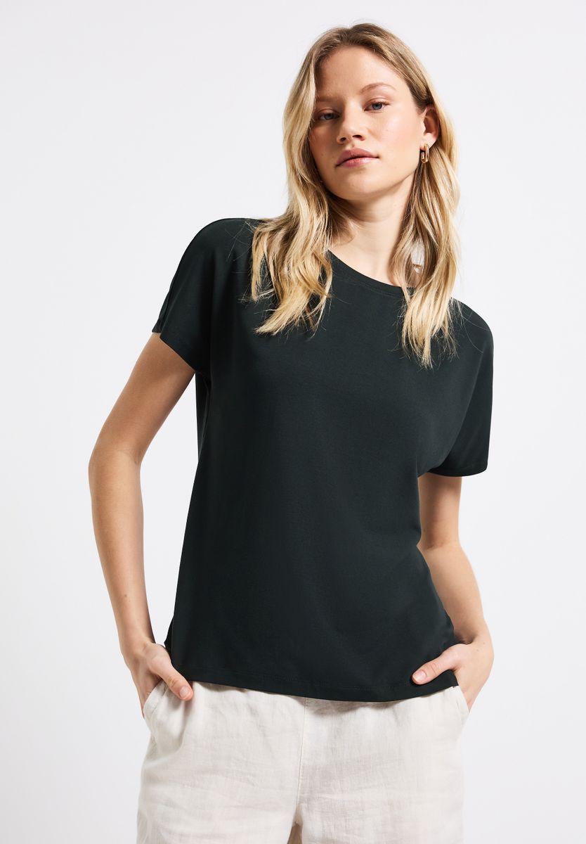 Shirt in Unifarbe