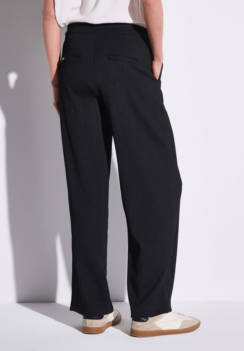 Wide Leg Hose mit Struktur
