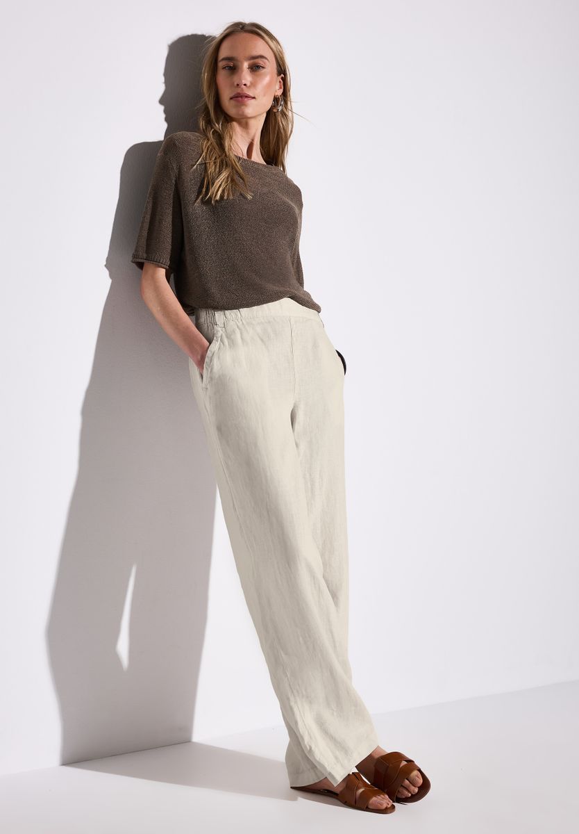 Wide Leg Leinenhose