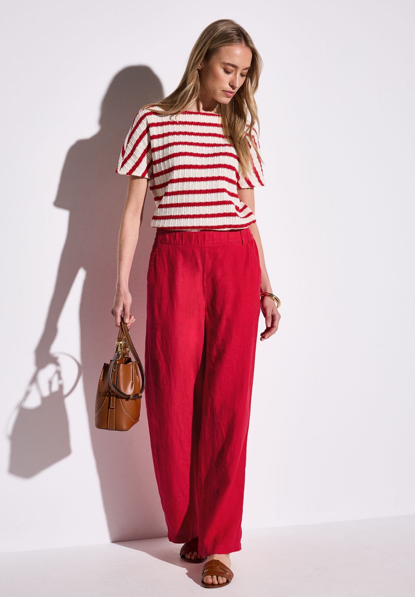 Wide Leg Leinenhose