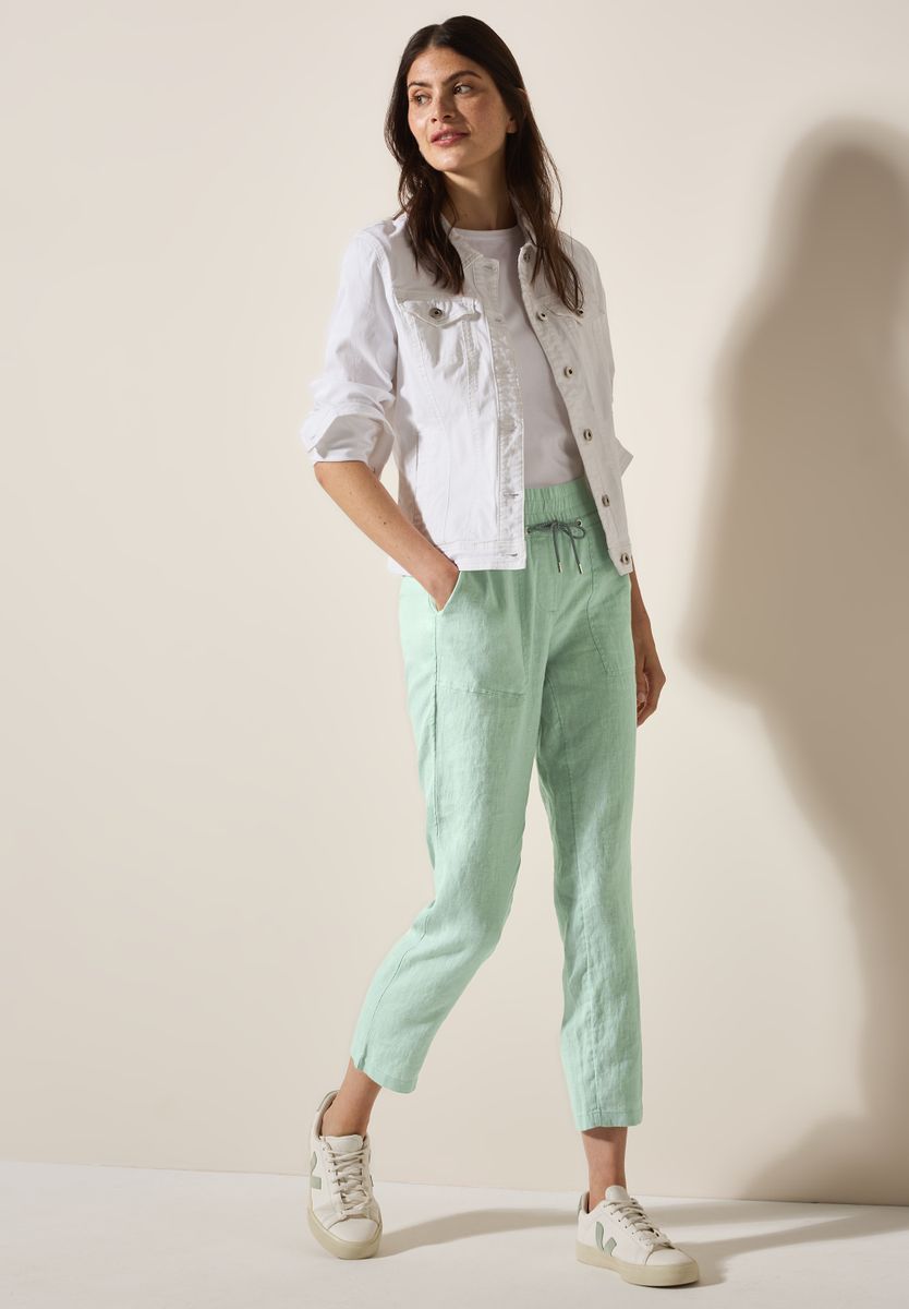 Leinenhose im Casual Fit