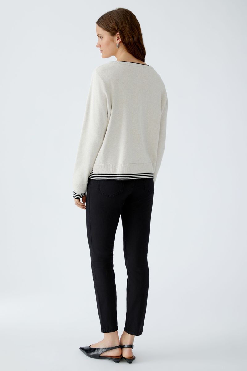 LEEZA Pullover reine Baumwolle