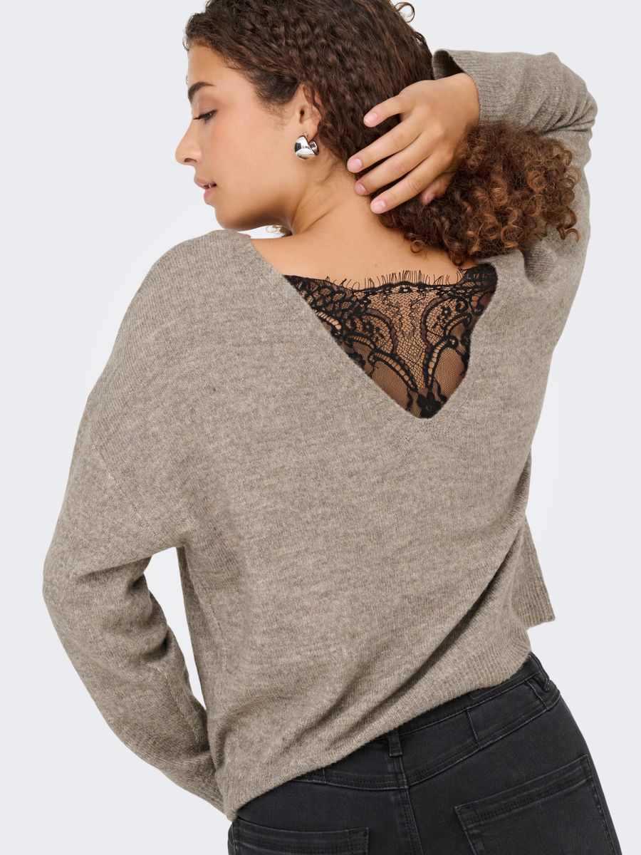 ONLADELE LS LACE MIX O-NECK CC KNT