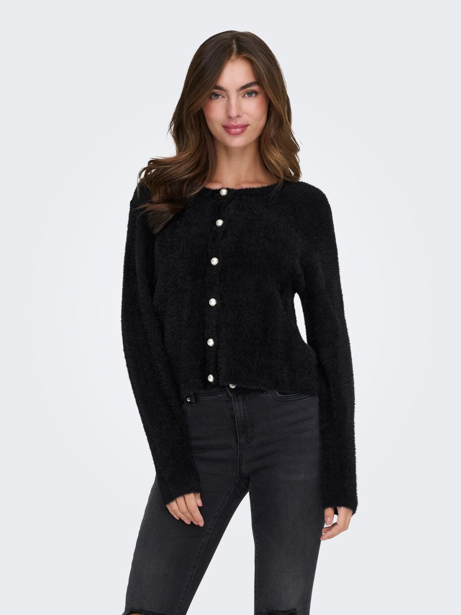 ONLPETRA LS PEARL O-NECK CARDI CC KNT