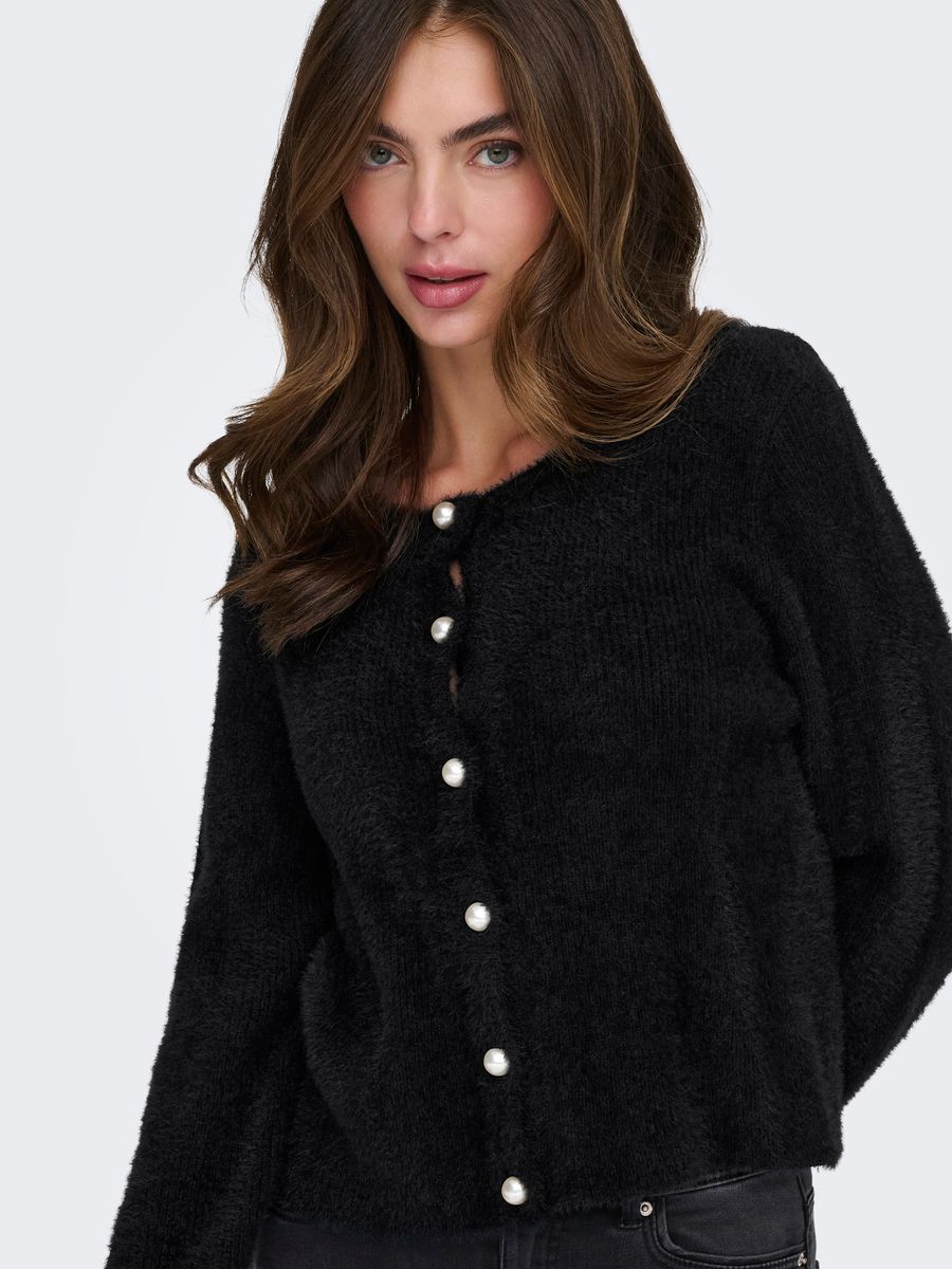 ONLPETRA LS PEARL O-NECK CARDI CC KNT