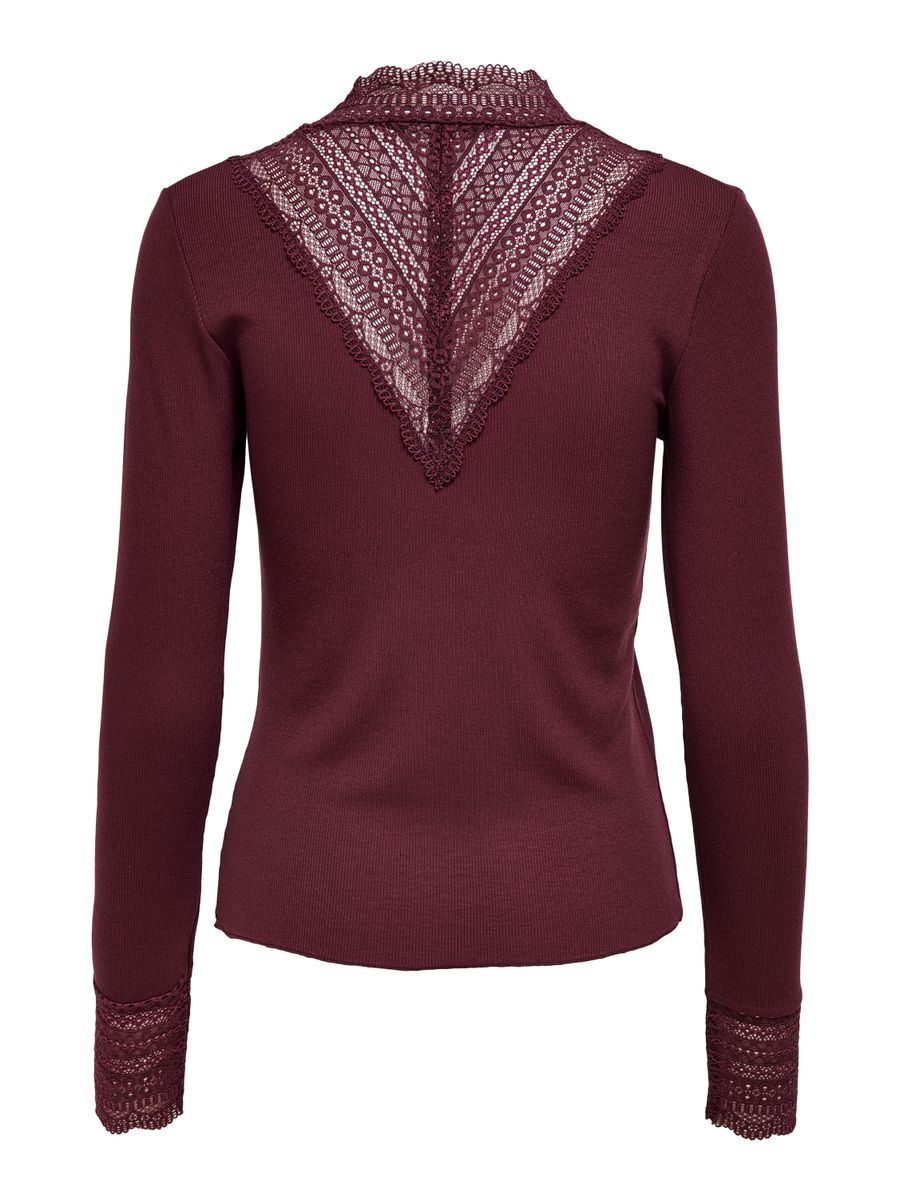 ONLTILDE L/S HIGH NECK LACE TOP JRS NOOS