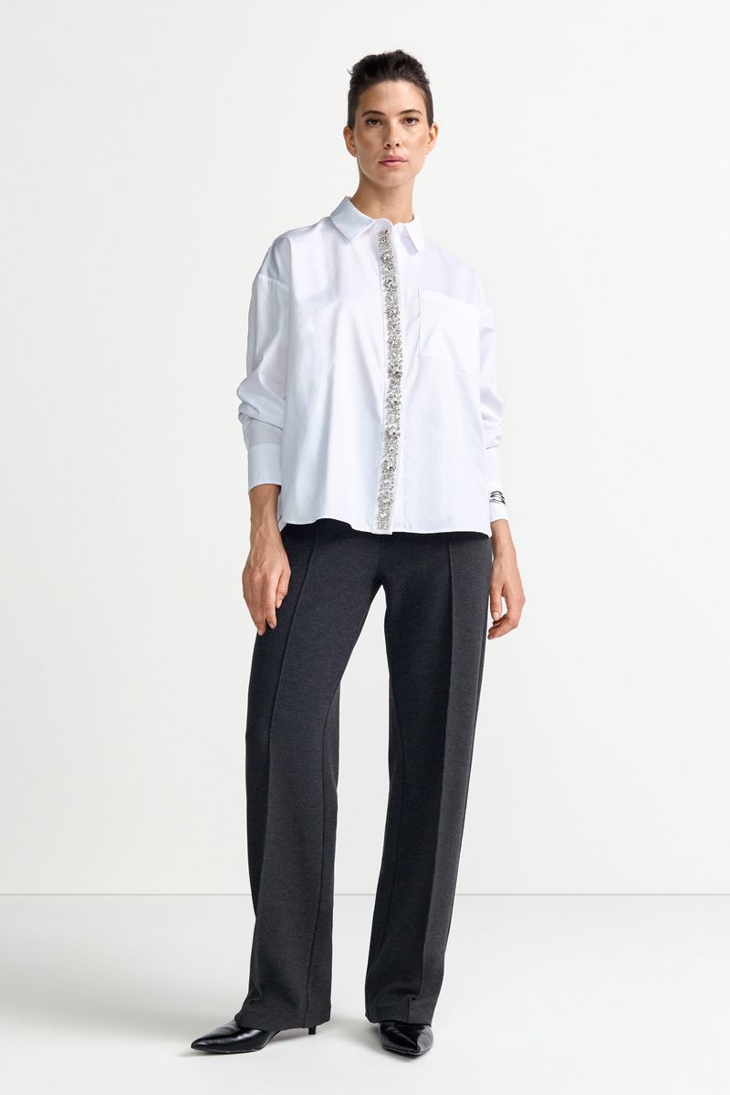 Wide Pants With Elastic Tape