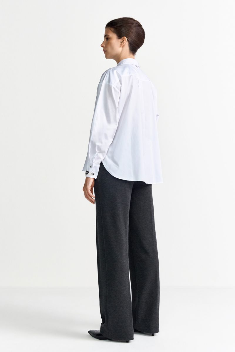 Wide Pants With Elastic Tape