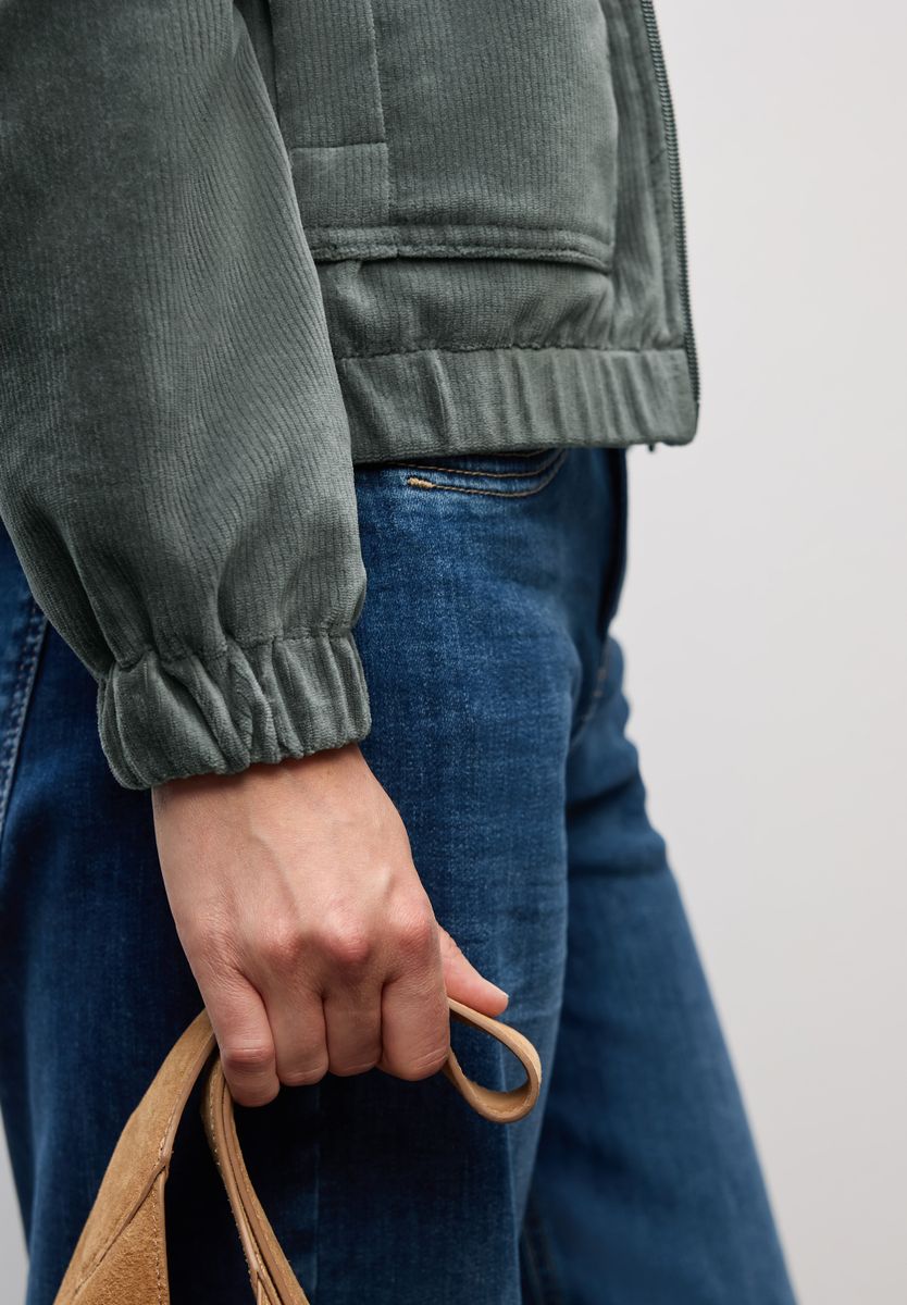 Cordjacke mit Zipper