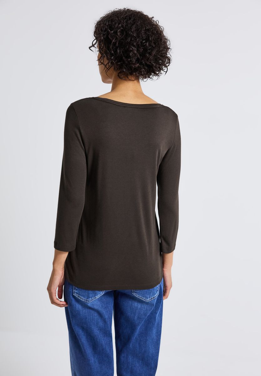 Basic Shirt mit Knopfdetail