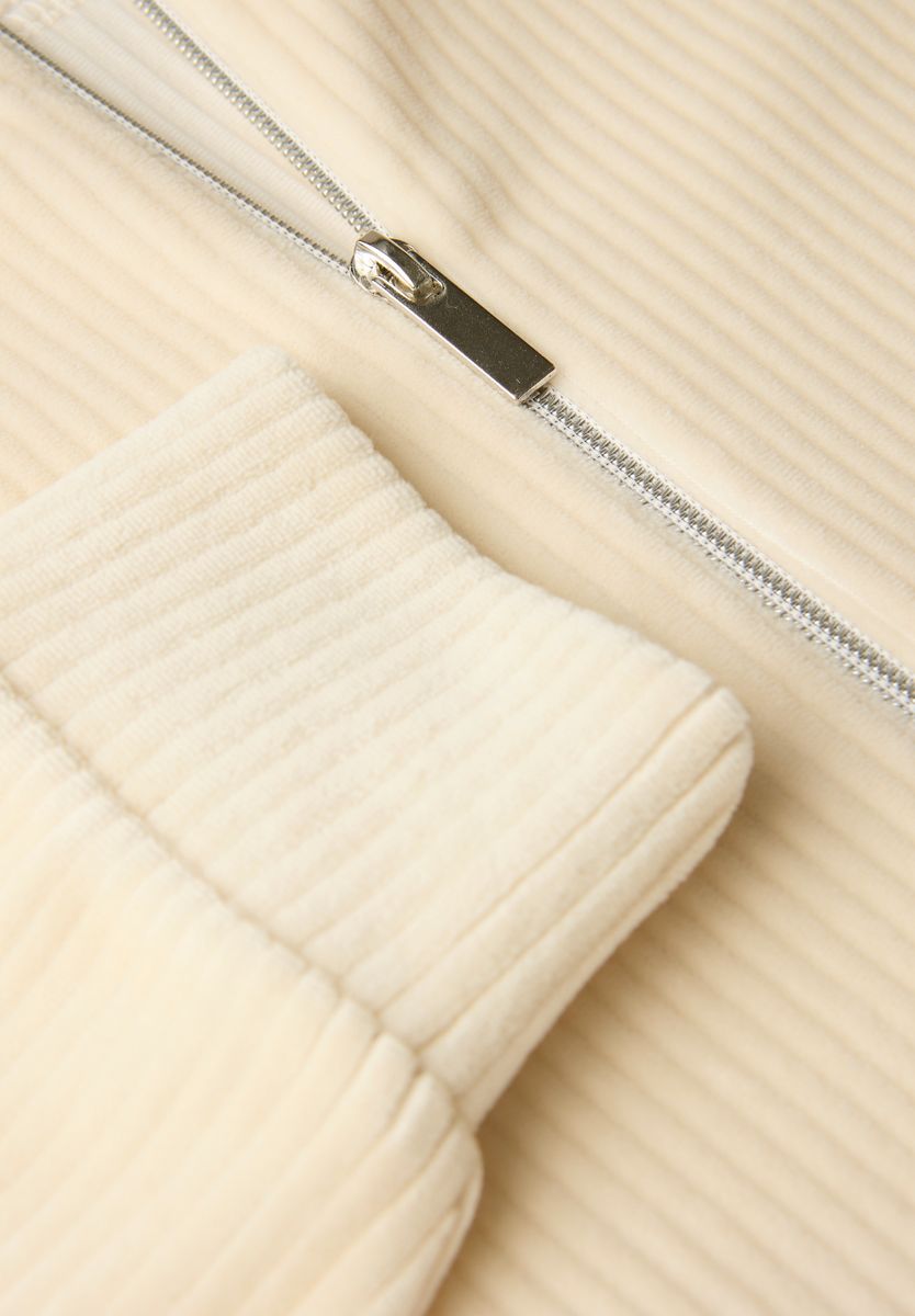 Cordjacke mit Zipper