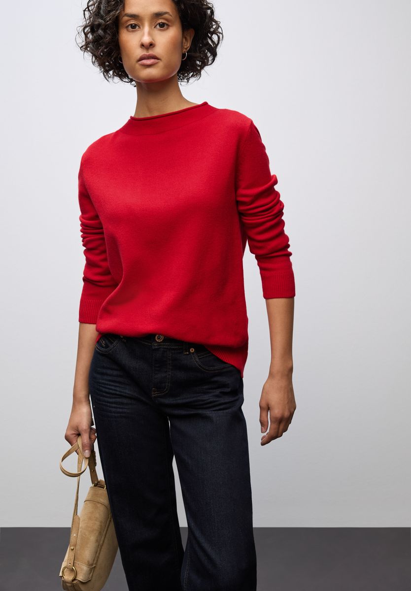 Pullover mit Rollkante